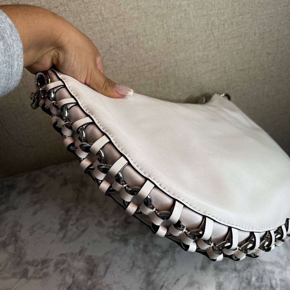 Michael Kors White Studded Shoulder Bag - Picture 7 of 16